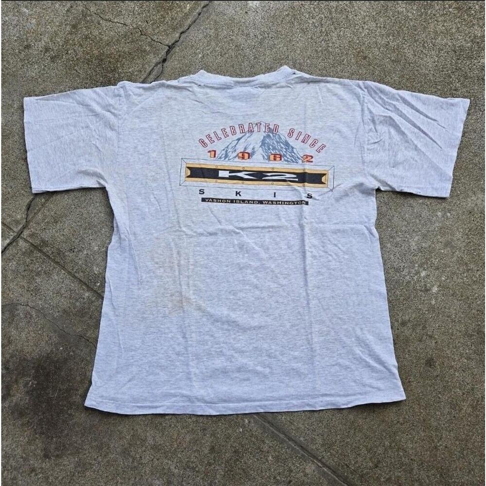 Vintage K2 Skis T Shirt Size Large Skiing Snowboarding Vashon Washington